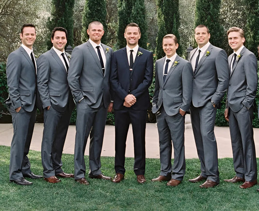 Terno Italiano Slim Cinza Oxford