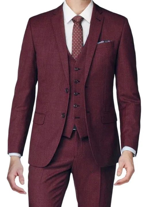 Terno Italiano Slim Bordô Microfibra